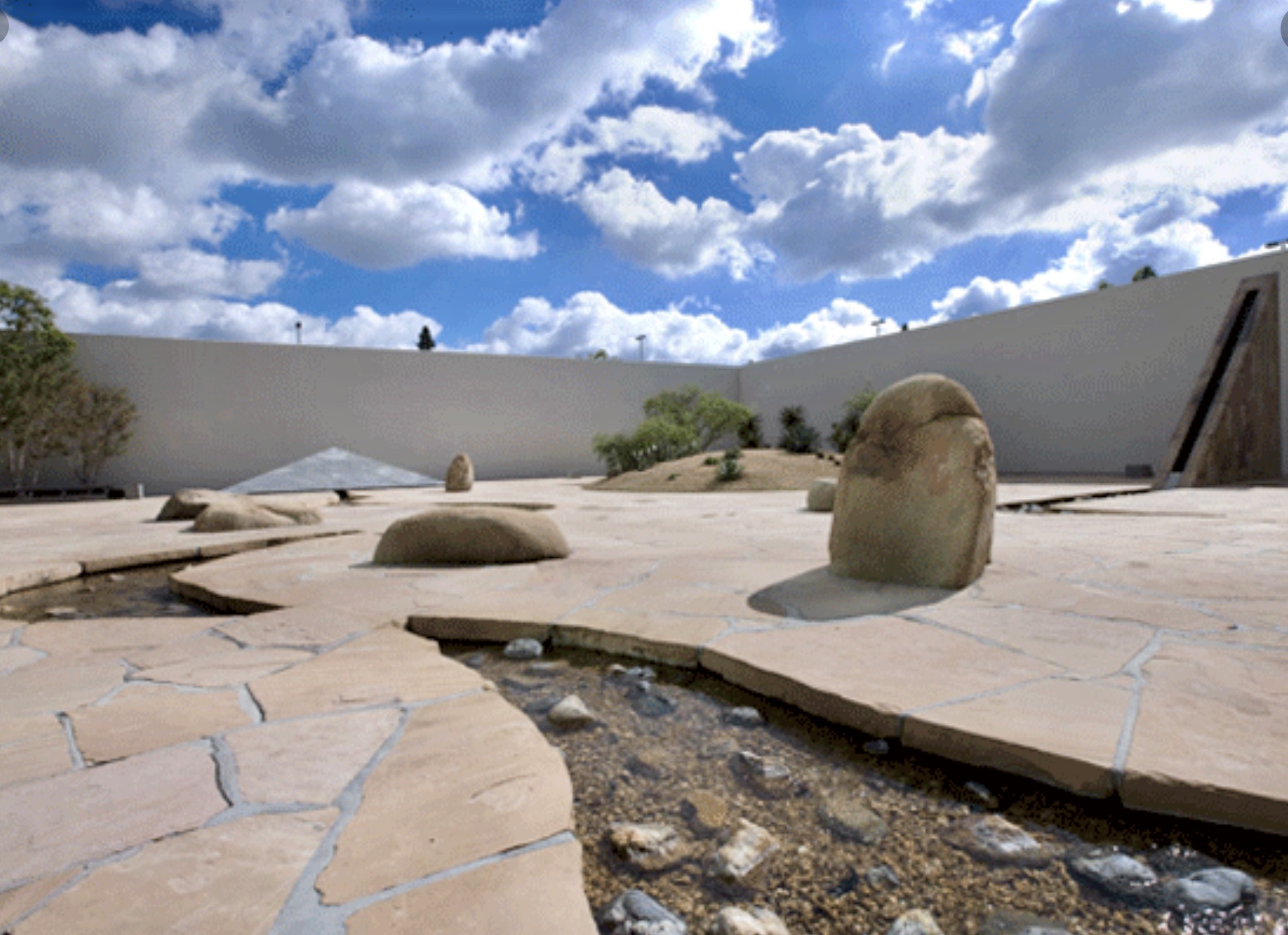 view of California Scenario by Isamu Noguchi.